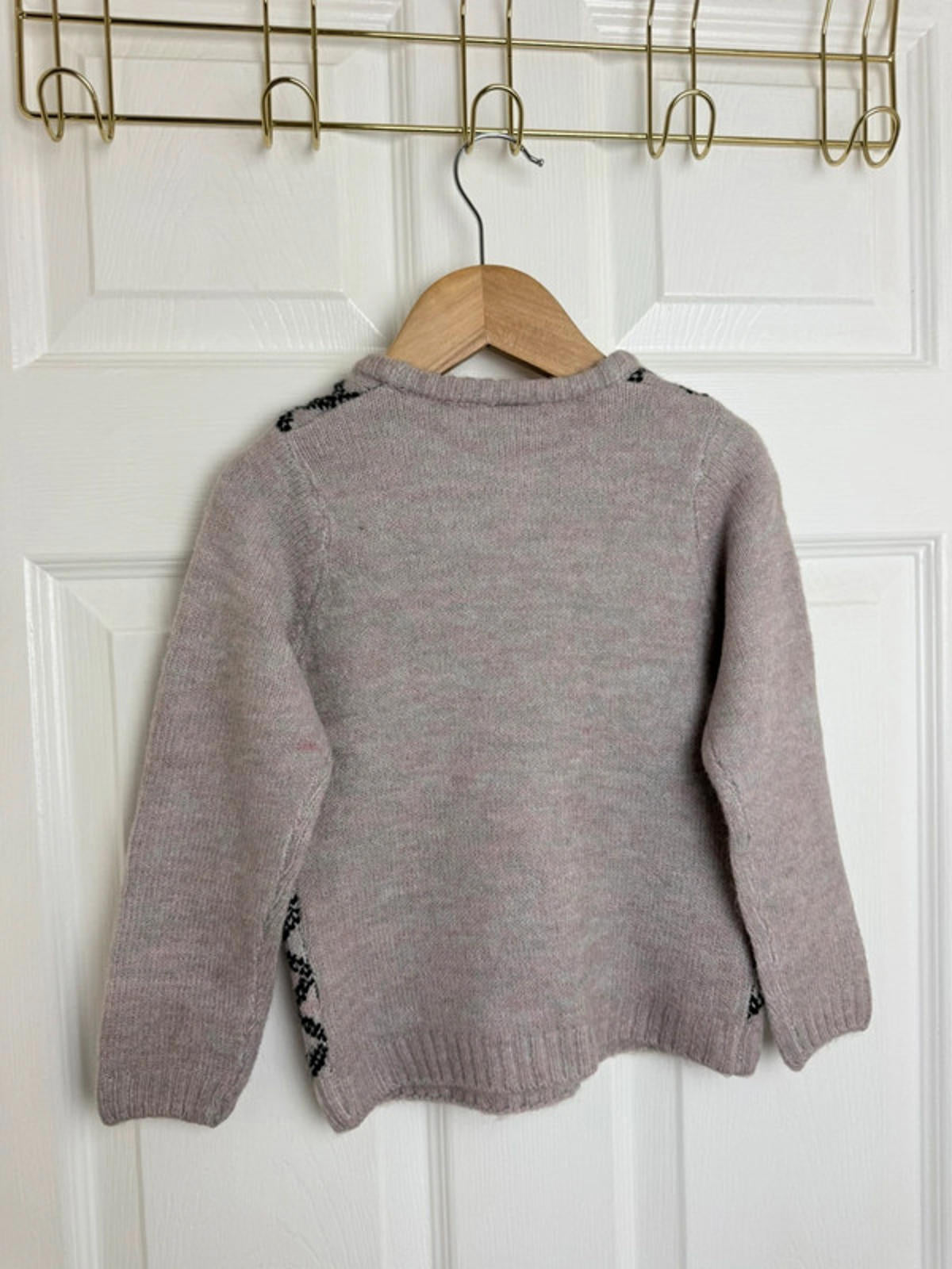 Palomino Kids Blush Pink & Black Diamond Knit Jumper - Unisex 3 Years - Back On The Shelves High Street Discount Outlet Online UK