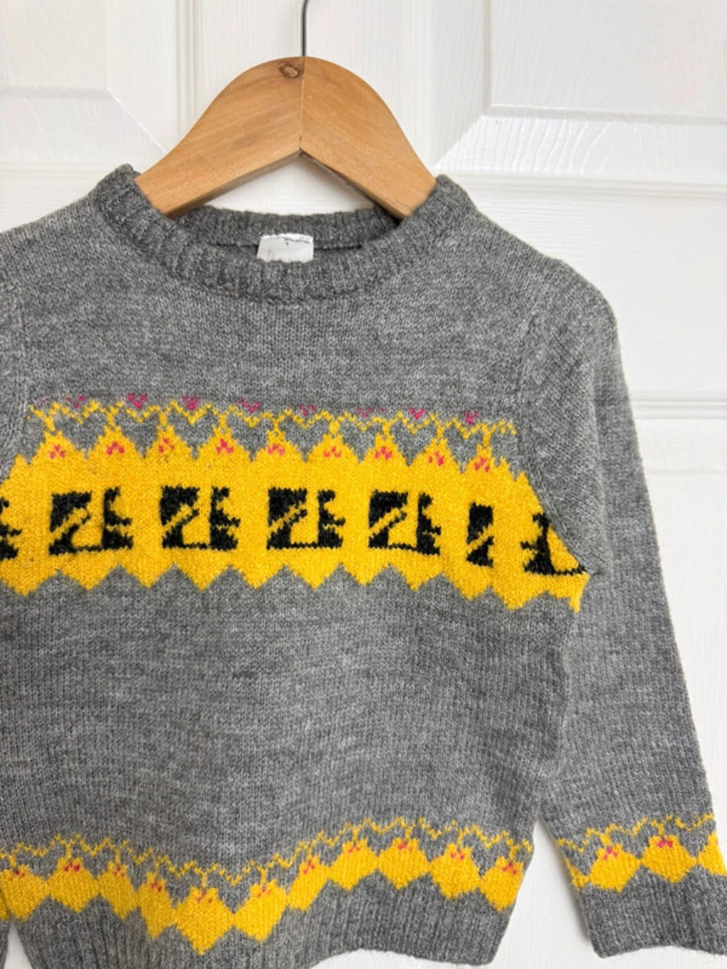 Palomino Grey Fair Isle Knitted Jumper - Unisex 3 Years - Back On The Shelves High Street Discount Outlet Online UK