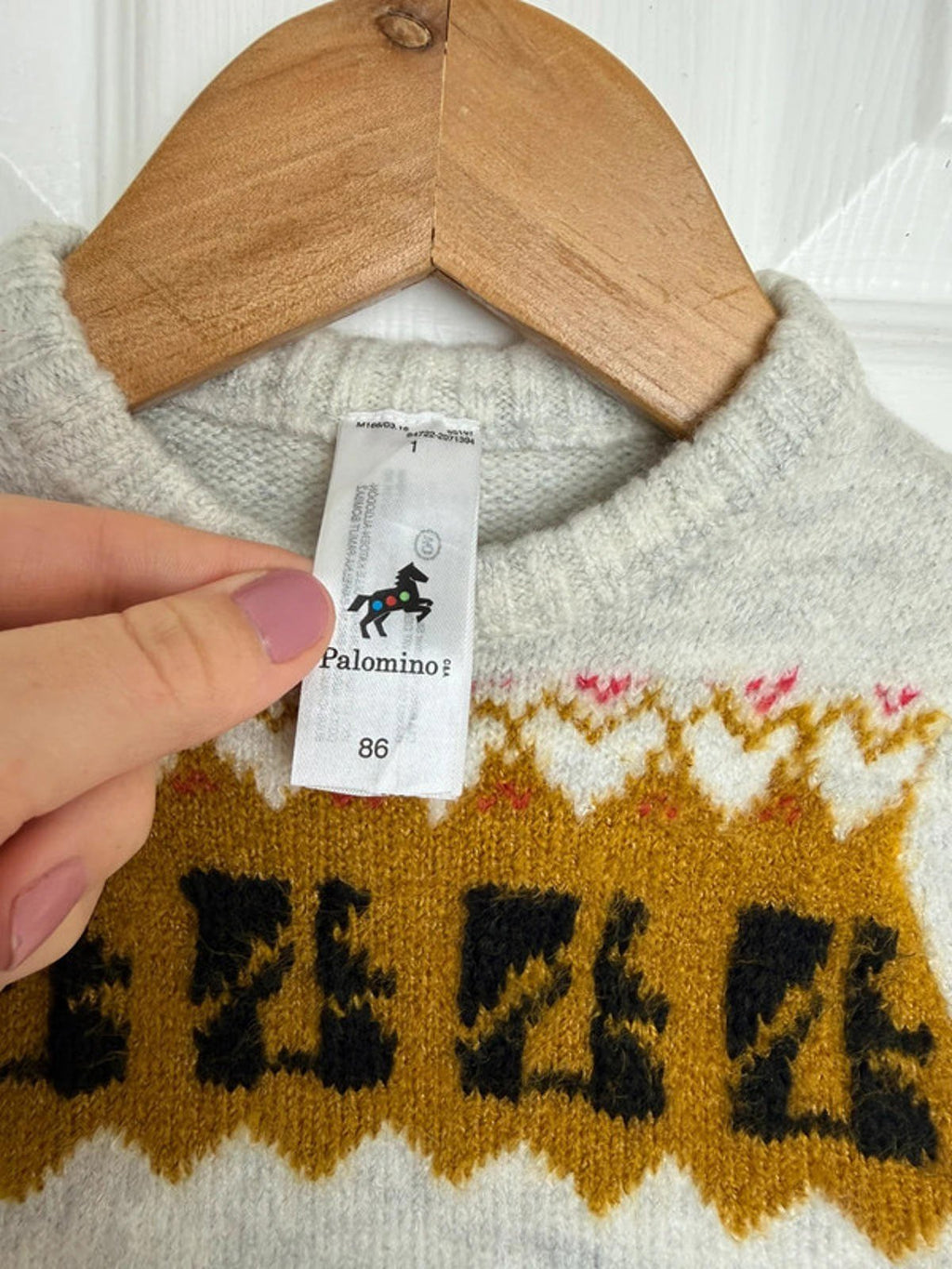 Palomino Kids Light Grey Fair Isle Knit Jumper - Unisex 18 - 24 Months - Back On The Shelves High Street Discount Outlet Online UK