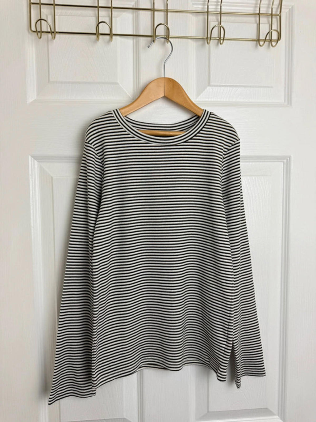 Ex Next Girls Ribbed Top | Age 11 Years | Stretchy Gold Thread Long Sleeve | New - Back On The Shelves High Street Discount Outlet Online UK