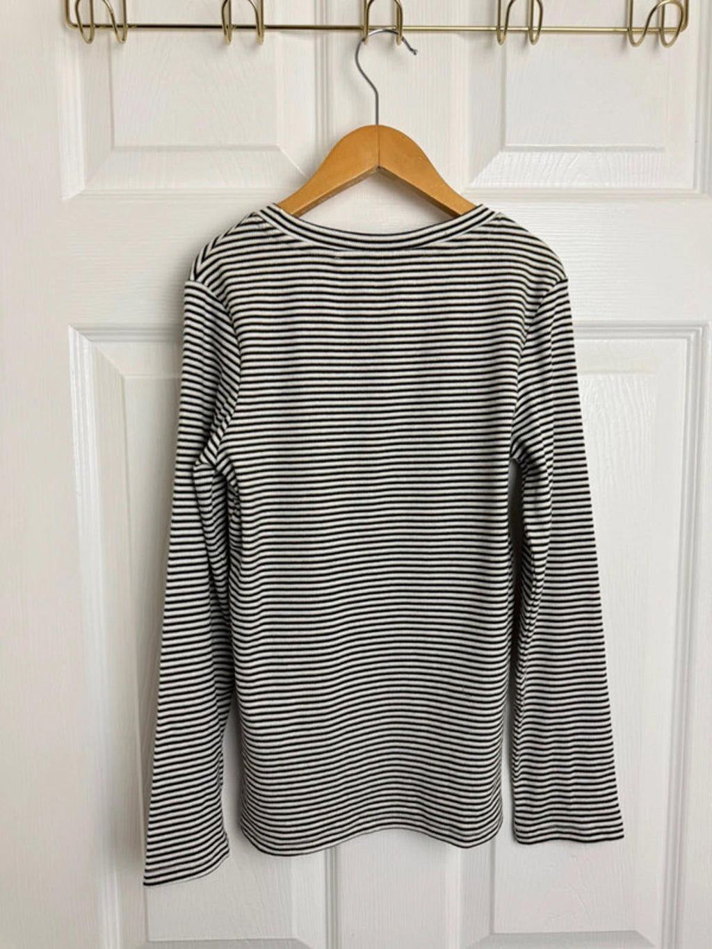 Ex Next Girls Ribbed Top | Age 10 Years | Stretchy Gold Thread Long Sleeve | New - Back On The Shelves High Street Discount Outlet Online UK