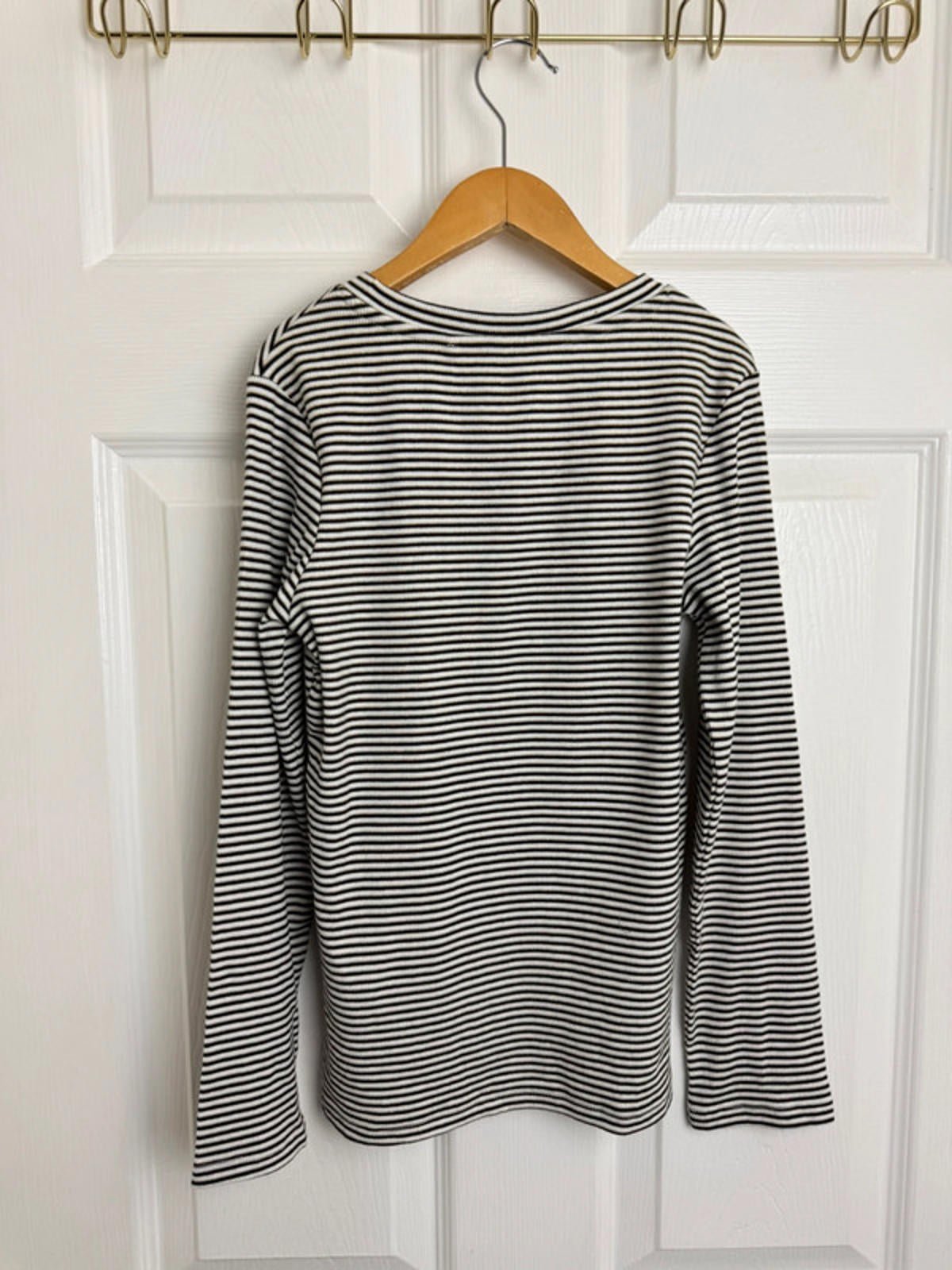 Ex Next Girls Ribbed Top | Age 10 Years | Stretchy Gold Thread Long Sleeve | New - Back On The Shelves High Street Discount Outlet Online UK