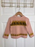 Palomino Kids Pink Fair Isle Knit Jumper - Unisex 18 - 24 Months - Back On The Shelves High Street Discount Outlet Online UK