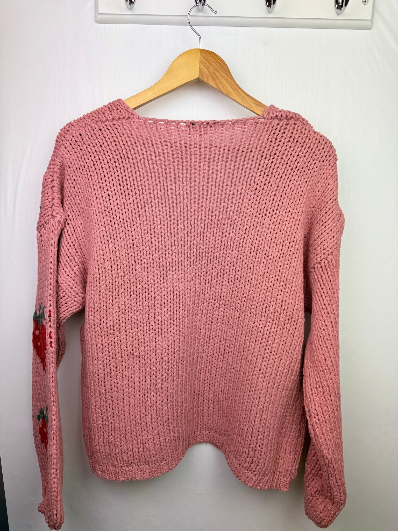 NEW Ex NXT Strawberry Chunky Knit Cardigan - Ladies XS - XXL - Back On The Shelves High Street Discount Outlet Online UK