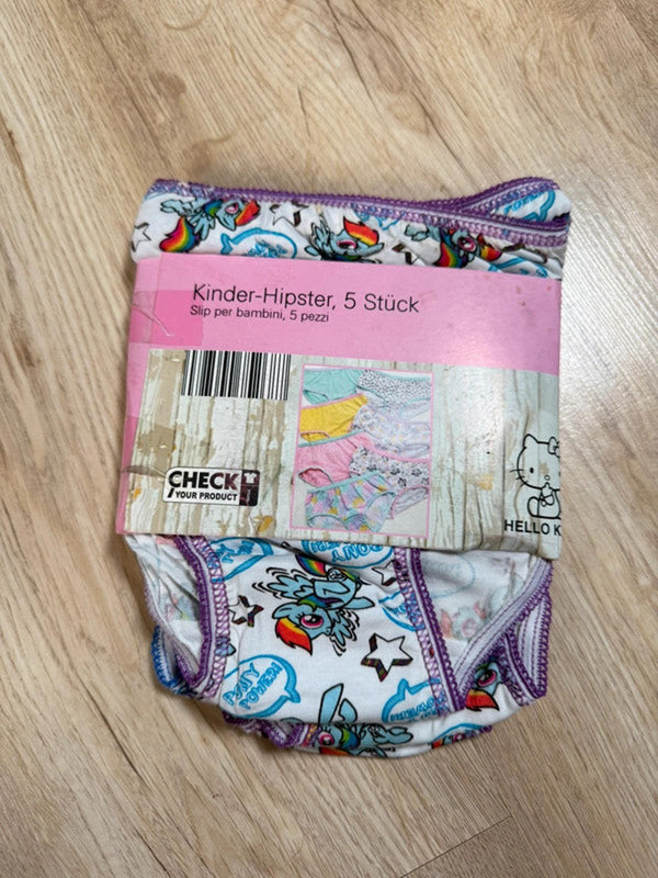 NEW Lycra My Little Pony 5 Pack Hipster Knickers Girls 4 Years - Back On The Shelves High Street Discount Outlet Online UK