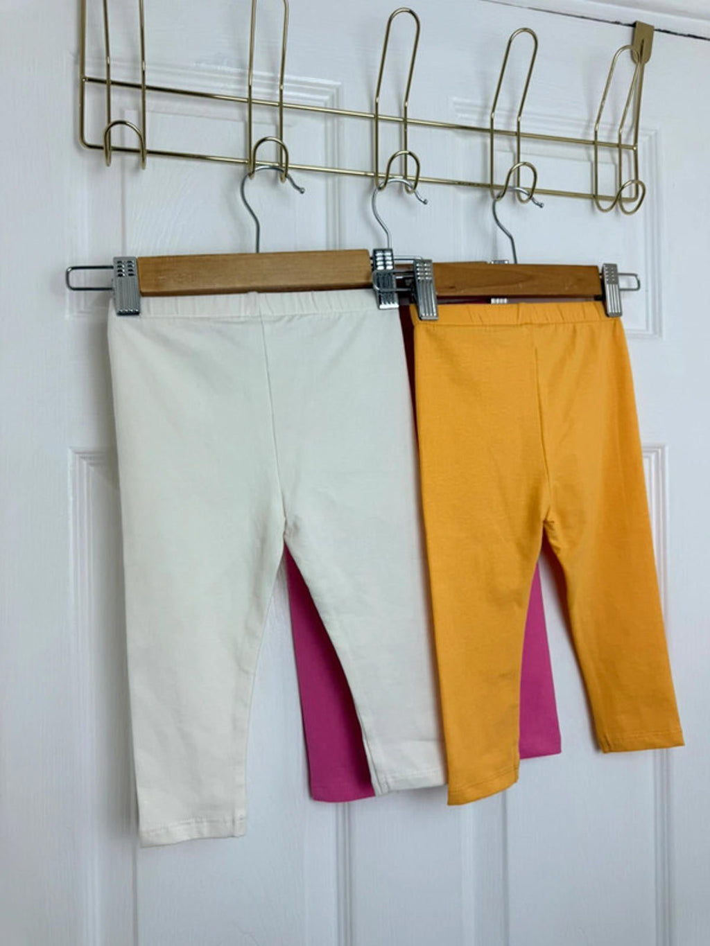 NEW Ex TU 3 Pack Leggings Set White Orange Pink Girls 12 - 18 Months - Back On The Shelves High Street Discount Outlet Online UK