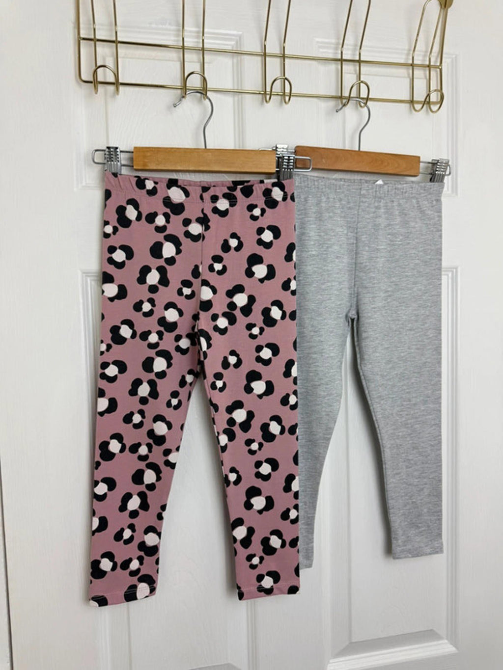 NEW Ex TU 2 Pack Animal Print & Grey Leggings Girls 5 Years - Back On The Shelves High Street Discount Outlet Online UK