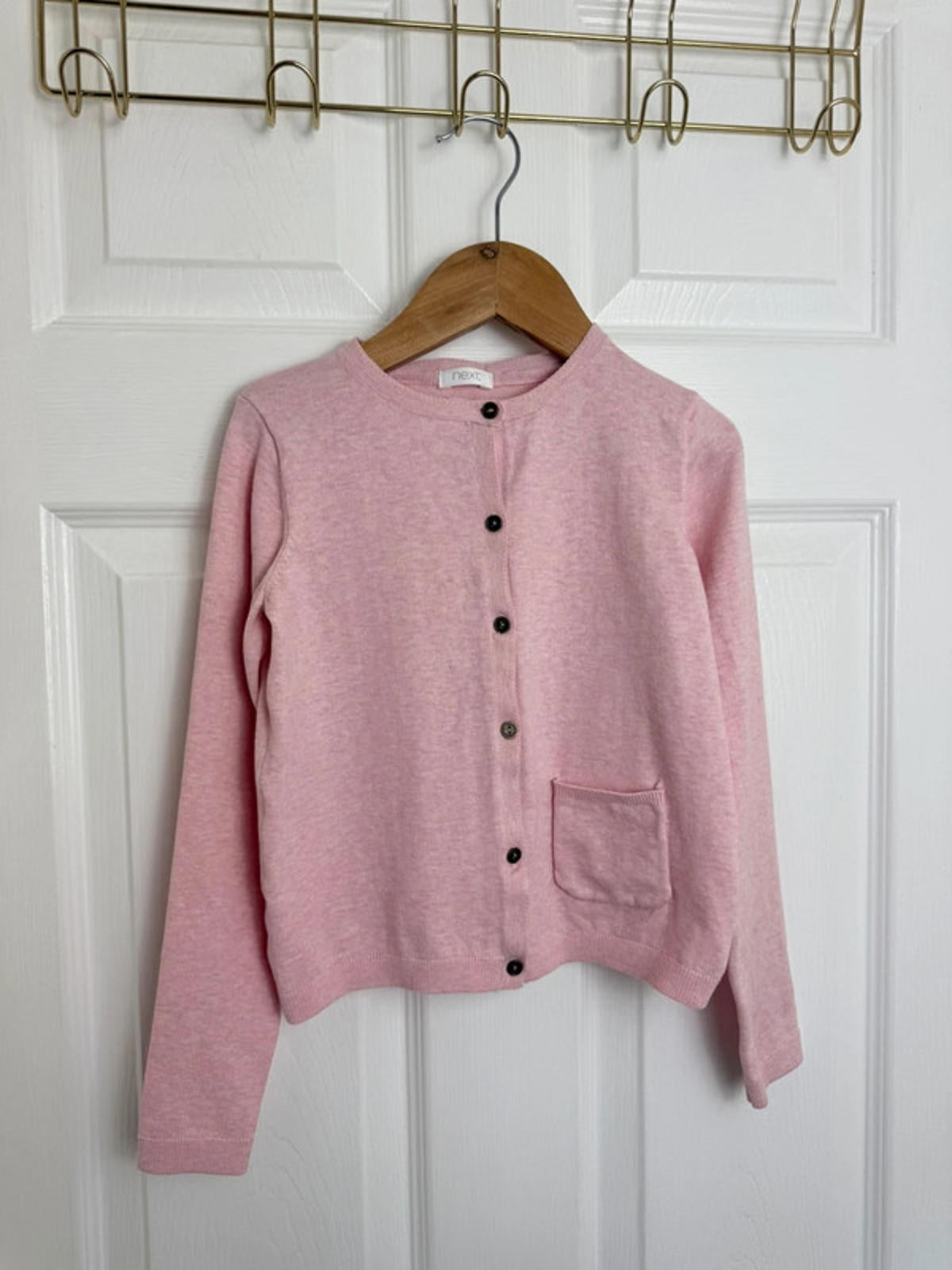 NEW Ex NXT Light Pink Fine Knit Button Cardigan - Girls 5 Years - Back On The Shelves High Street Discount Outlet Online UK