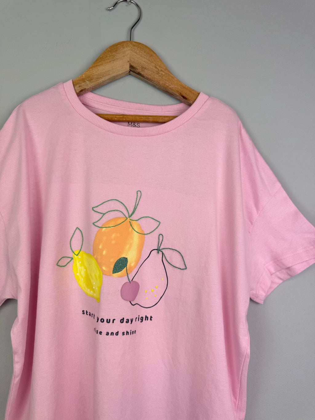 Rise and Shine Fruit Shortie Pyjama Set - Girls 10 - 15 Years - Back On The Shelves High Street Discount Outlet Online UK