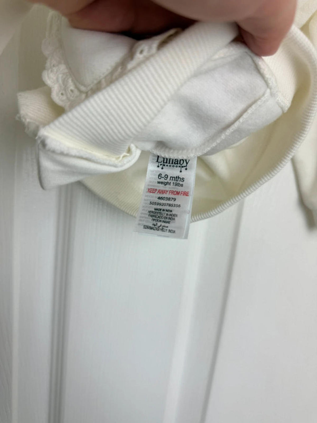 Lullaby Baby Cream Zip Eyelet Heart Detail Hoodie - Baby Girls 6 - 9 Months - Back On The Shelves High Street Discount Outlet Online UK