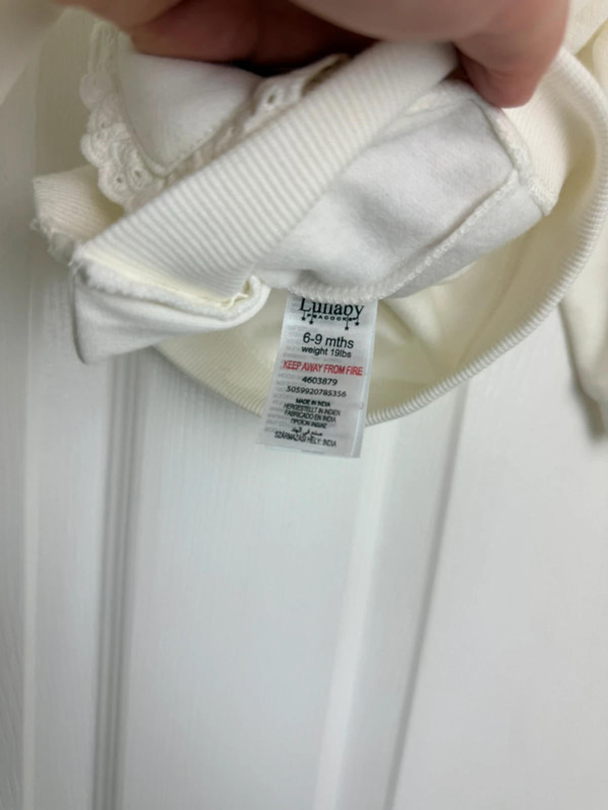 Lullaby Baby Cream Zip Eyelet Heart Detail Hoodie - Baby Girls 6 - 9 Months - Back On The Shelves High Street Discount Outlet Online UK