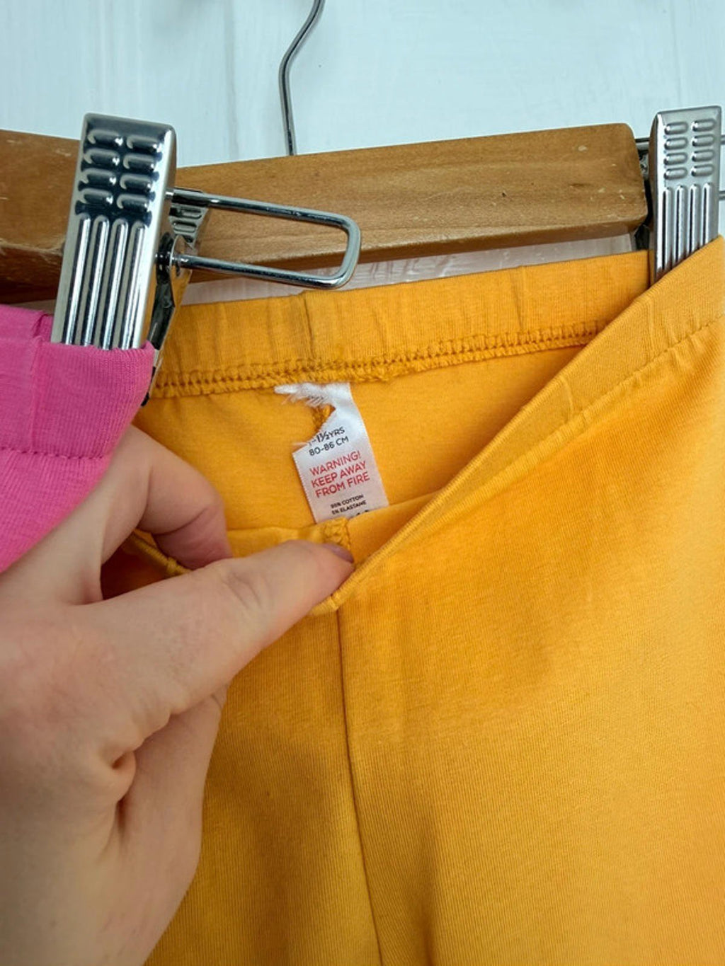 NEW Ex TU 3 Pack Leggings Set White Orange Pink Girls 12 - 18 Months - Back On The Shelves High Street Discount Outlet Online UK