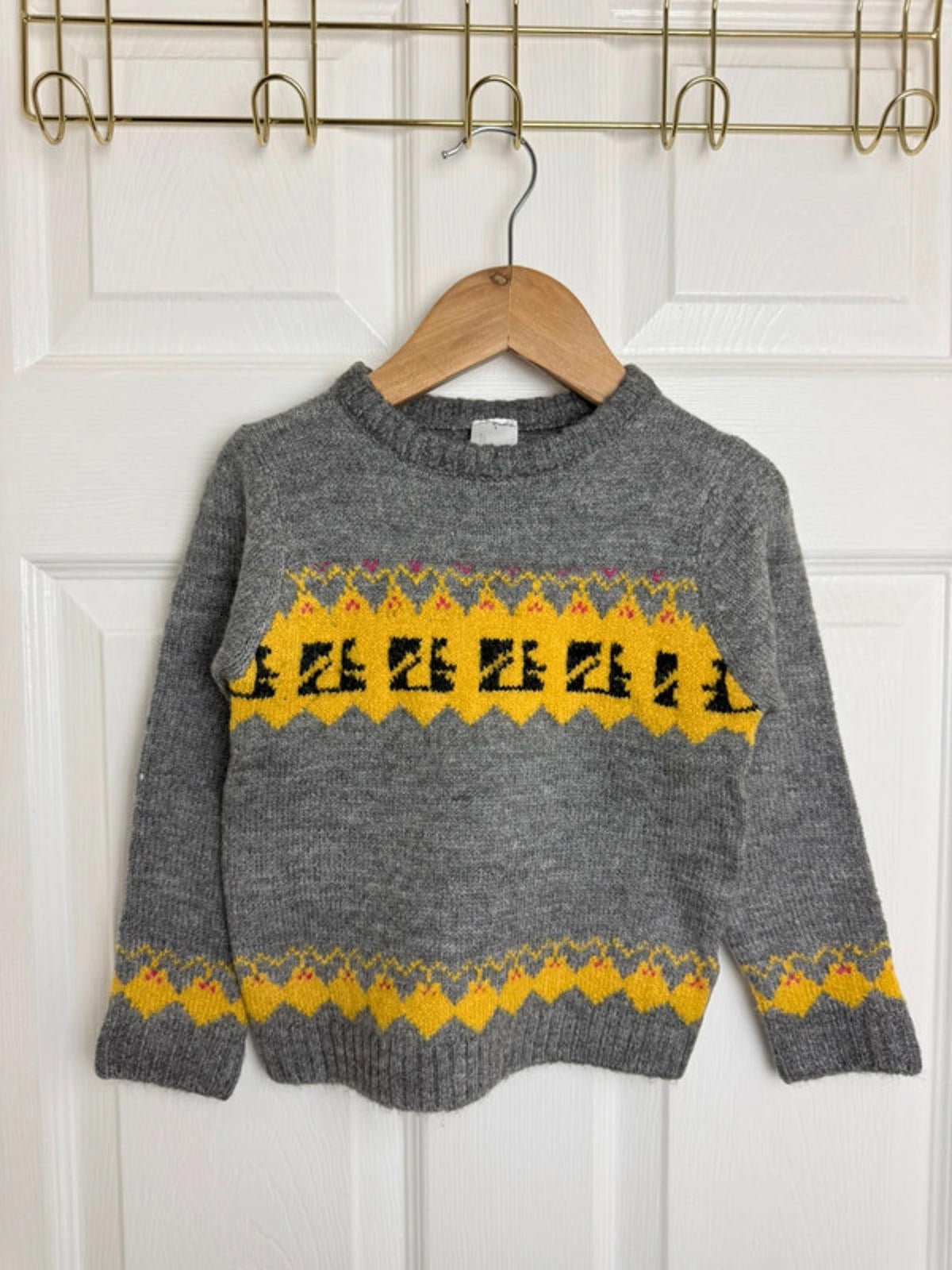 Palomino Grey Fair Isle Knitted Jumper - Unisex 3 Years - Back On The Shelves High Street Discount Outlet Online UK