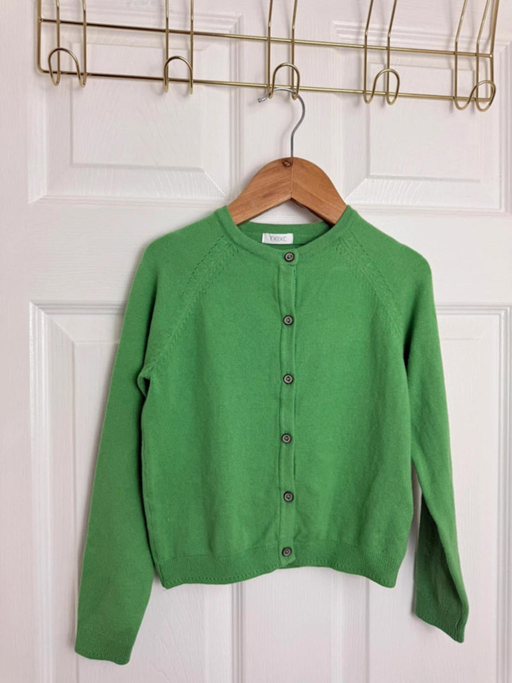 NEW Ex NXT Green Fine Knit Button Cardigan - Girls 5 Years - Back On The Shelves High Street Discount Outlet Online UK
