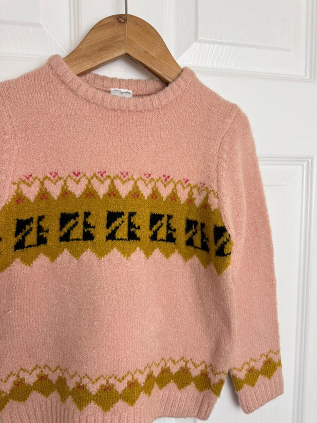 Palomino Kids Pink Fair Isle Knit Jumper - Unisex 3 Years - Back On The Shelves High Street Discount Outlet Online UK