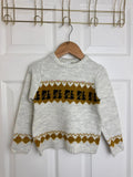 Palomino Kids Light Grey Fair Isle Knit Jumper - Unisex 3 Years - Back On The Shelves High Street Discount Outlet Online UK