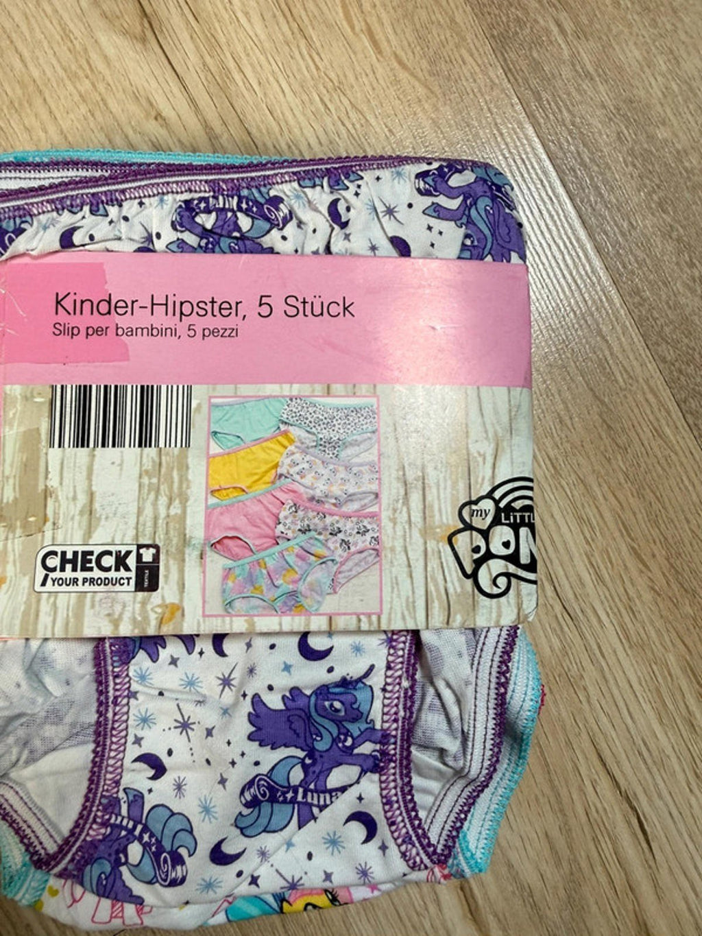 NEW Lycra My Little Pony 5 Pack Hipster Knickers - Girls 6 Years - Back On The Shelves High Street Discount Outlet Online UK