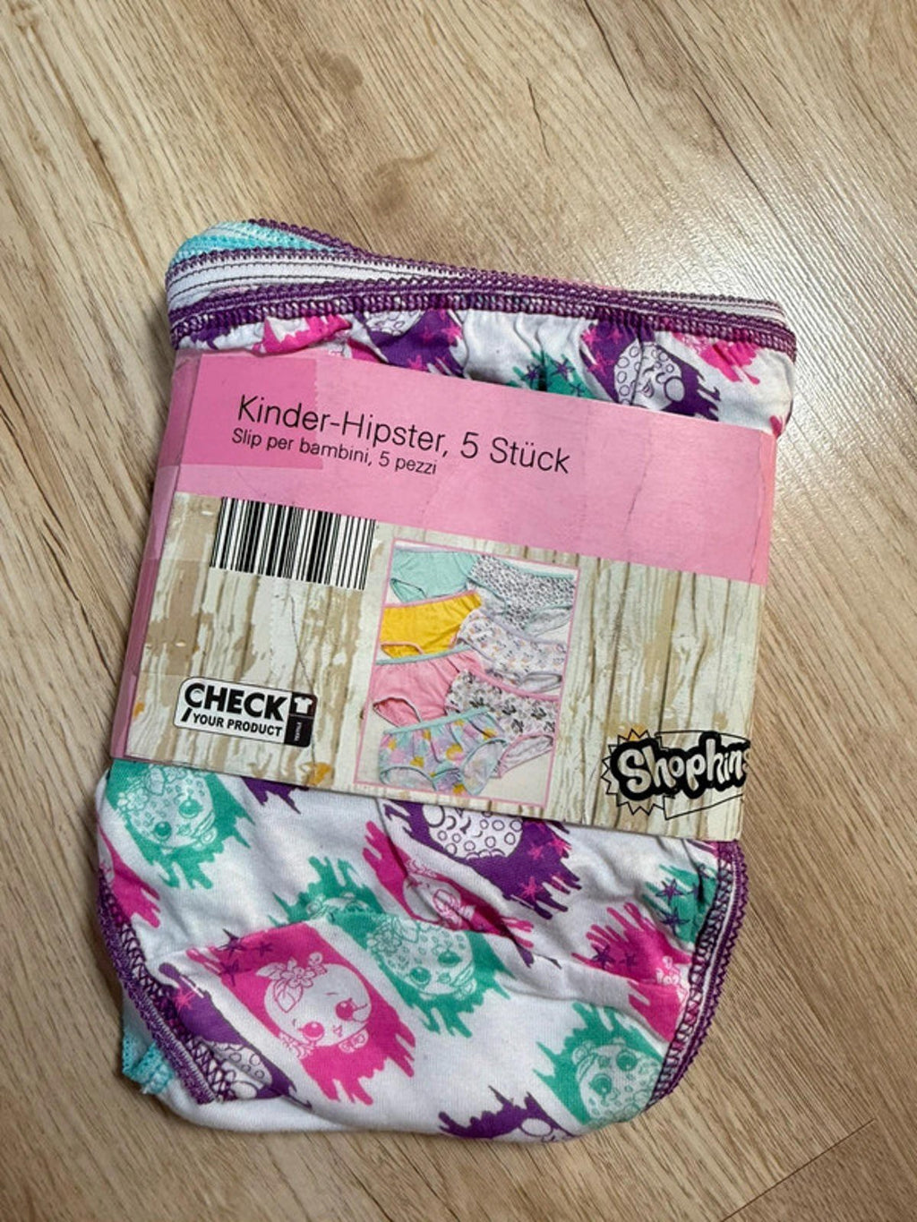 NEW Shopkins 5 Pack Hipster Knickers Size 6 Years - Back On The Shelves High Street Discount Outlet Online UK