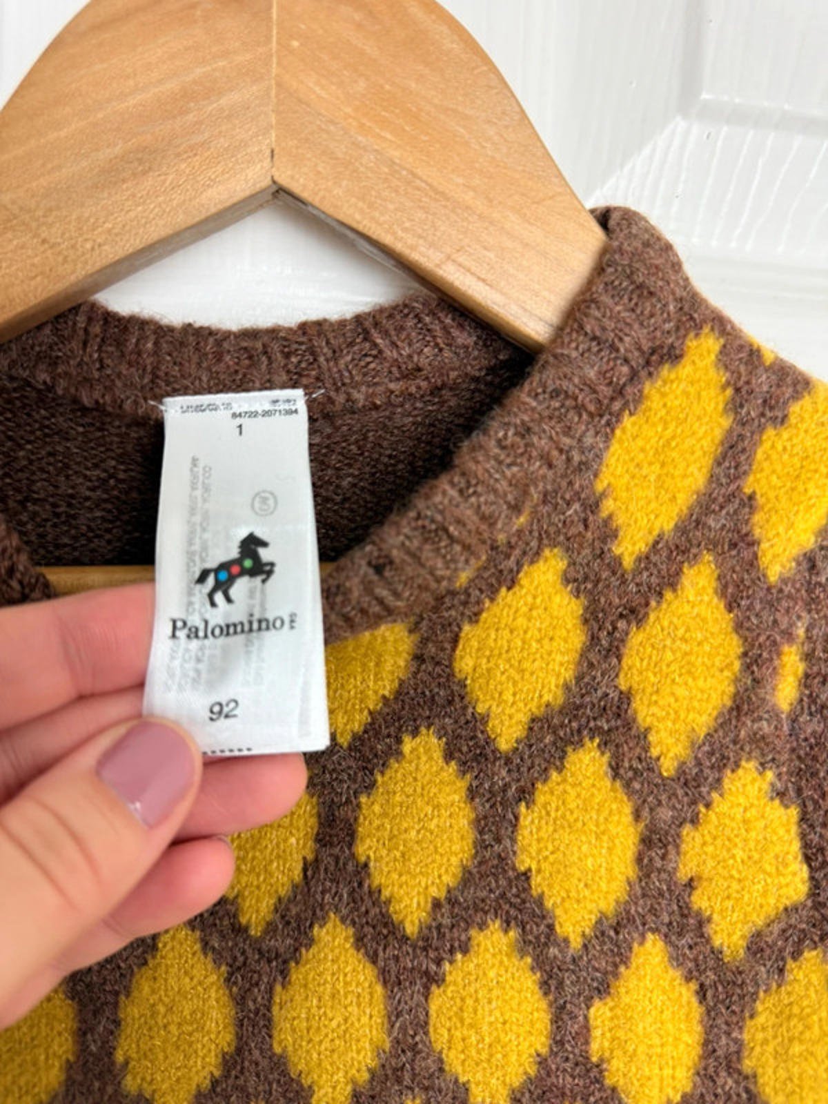Palomino Kids Brown & Mustard Diamond Knit Jumper - Boys 2 Years - Back On The Shelves High Street Discount Outlet Online UK