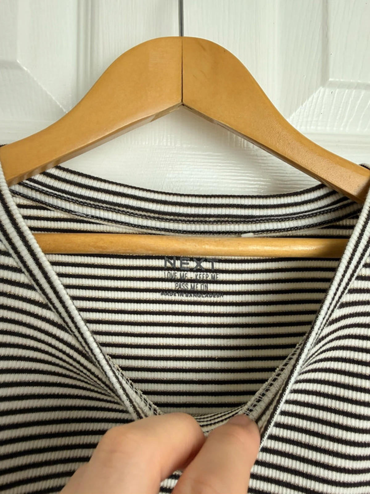 Ex Next Girls Ribbed Top | Age 13 Years | Stretchy Gold Thread Long Sleeve - Back On The Shelves High Street Discount Outlet Online UK