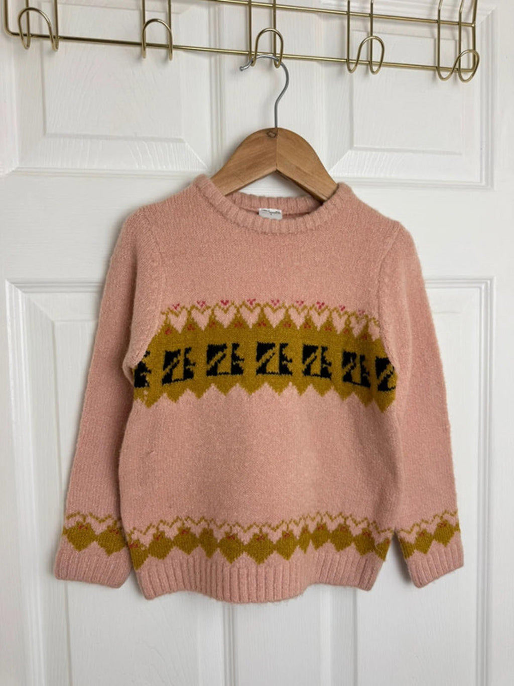Palomino Kids Pink Fair Isle Knit Jumper - Unisex 3 Years - Back On The Shelves High Street Discount Outlet Online UK