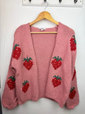 NEW Ex NXT Strawberry Chunky Knit Cardigan - Ladies XS - XXL - Back On The Shelves High Street Discount Outlet Online UK