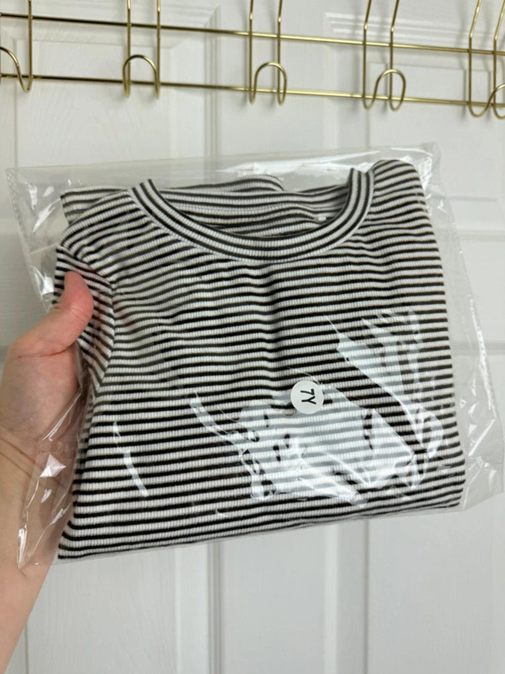 Ex Next Ribbed Striped Top | 7 Years | Gold Thread | BNWT - Back On The Shelves High Street Discount Outlet Online UK