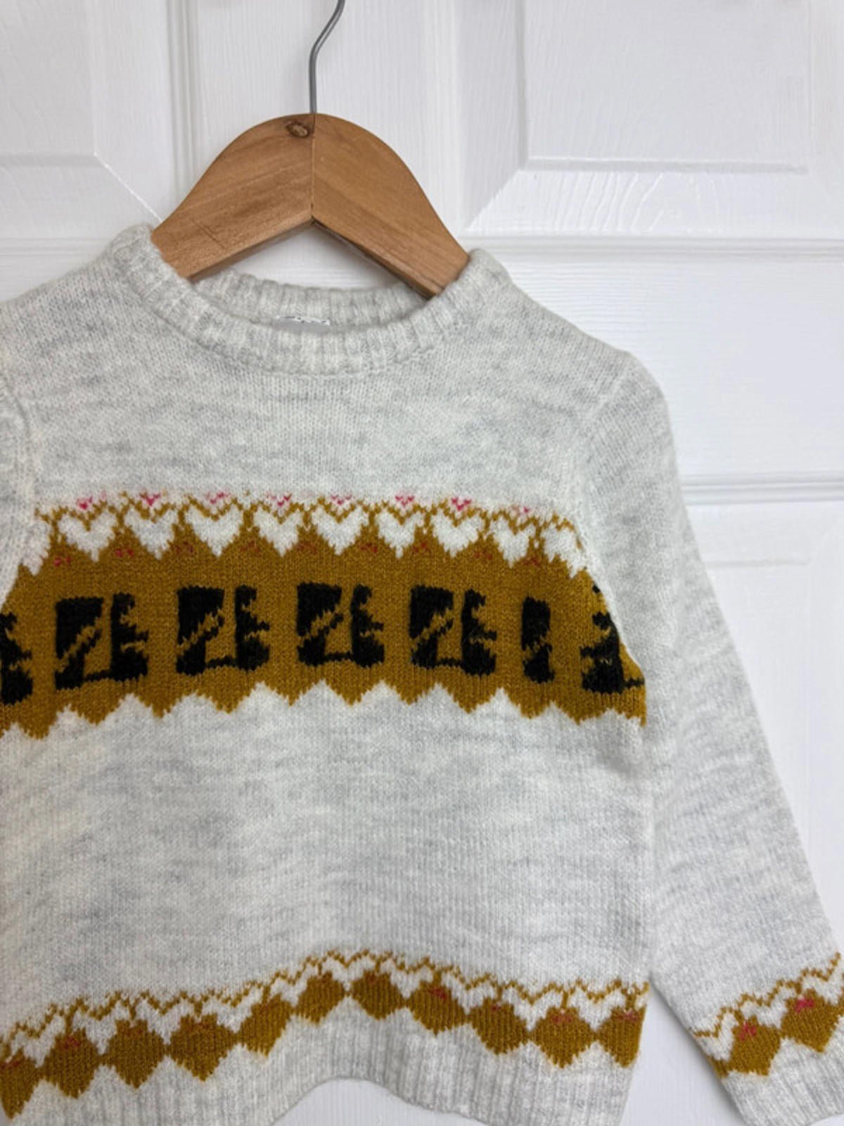 Palomino Kids Light Grey Fair Isle Knit Jumper - Unisex 2 Years - Back On The Shelves High Street Discount Outlet Online UK