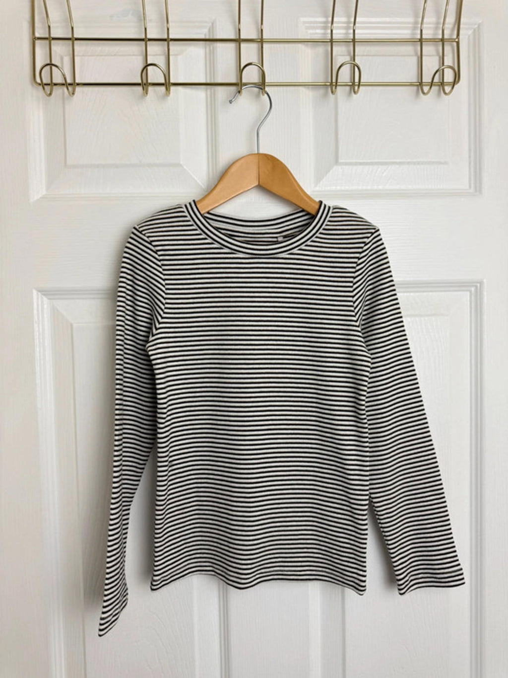 Ex Next Ribbed Striped Top | 7 Years | Gold Thread | BNWT - Back On The Shelves High Street Discount Outlet Online UK