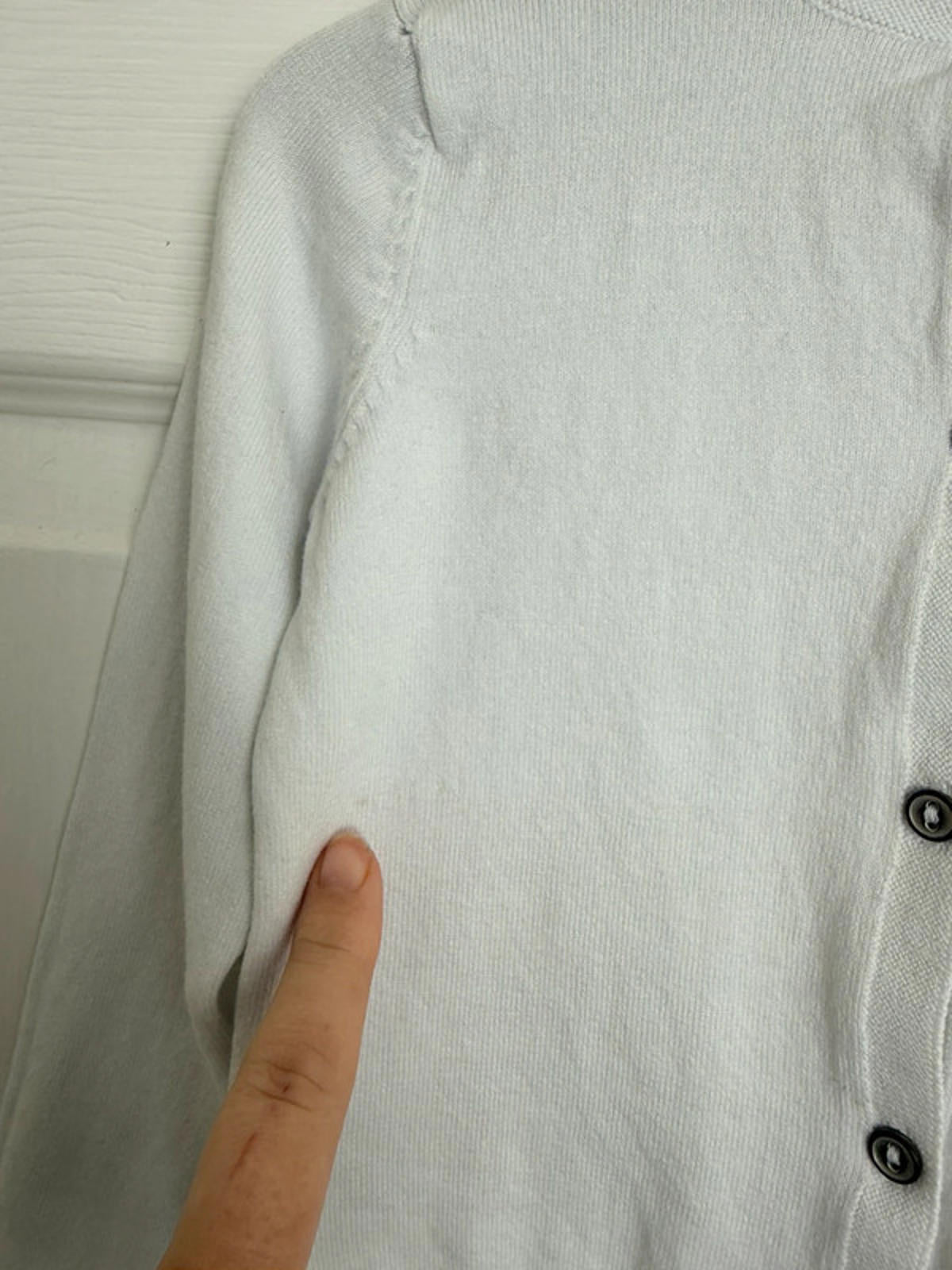 NEW Ex NXT White Fine Knit Button Cardigan - Girls 12 - 18 Months - Back On The Shelves High Street Discount Outlet Online UK