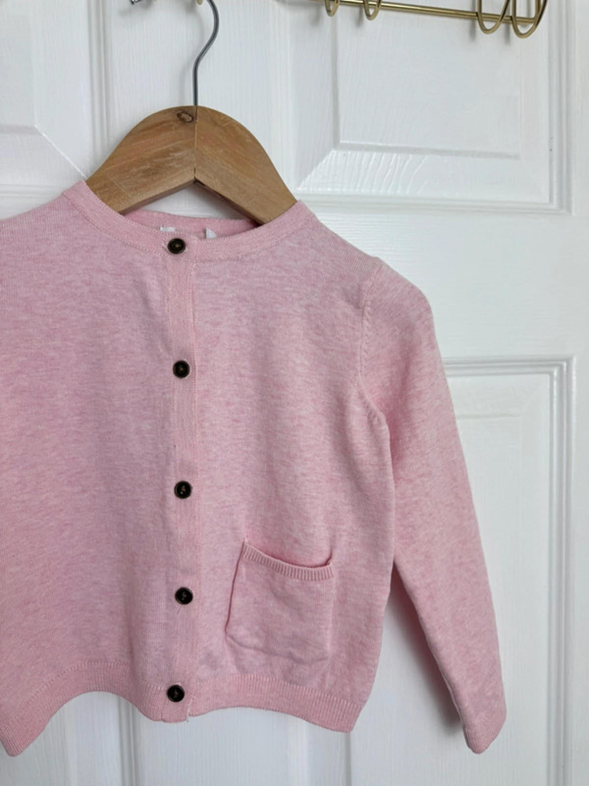 NEW Ex NXT Light Pink Fine Knit Button Cardigan - Girls 9 - 12 Months - Back On The Shelves High Street Discount Outlet Online UK