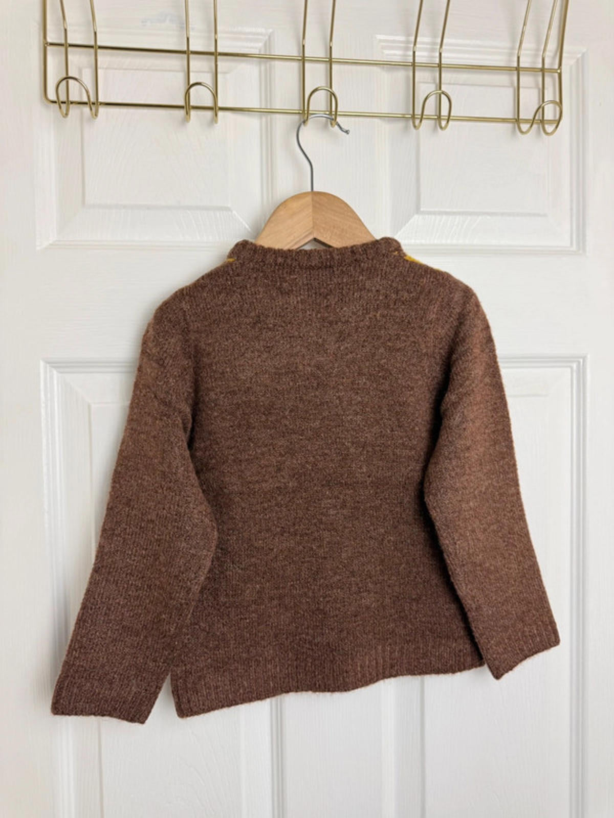 Palomino Kids Brown & Mustard Diamond Knit Jumper - Boys 3 Years - Back On The Shelves High Street Discount Outlet Online UK