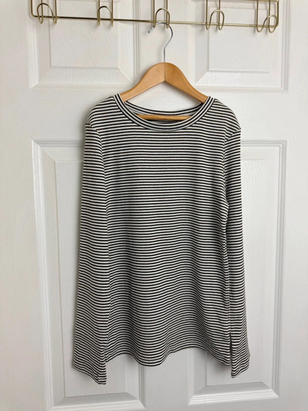 Ex Next Girls Ribbed Top | Age 12 Years | Stretchy Gold Thread Long Sleeve | New - Back On The Shelves High Street Discount Outlet Online UK