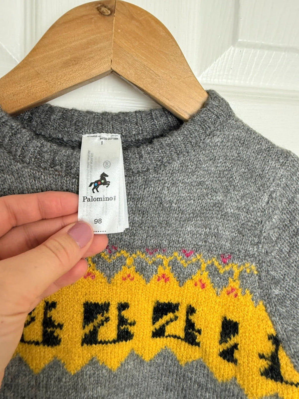 Palomino Grey Fair Isle Knitted Jumper - Unisex 3 Years - Back On The Shelves High Street Discount Outlet Online UK