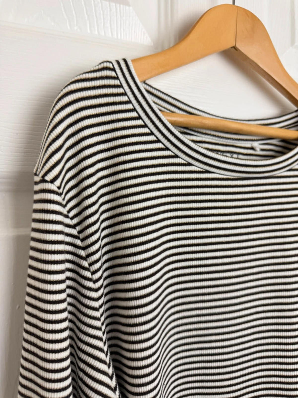 Ex Next Girls Striped Top | Age 16 Years | Stretchy Gold Thread Long Sleeve - Back On The Shelves High Street Discount Outlet Online UK
