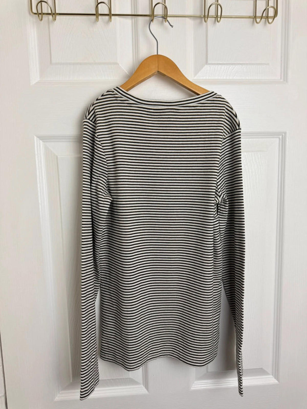 Ex Next Girls Ribbed Top | Age 13 Years | Stretchy Gold Thread Long Sleeve - Back On The Shelves High Street Discount Outlet Online UK