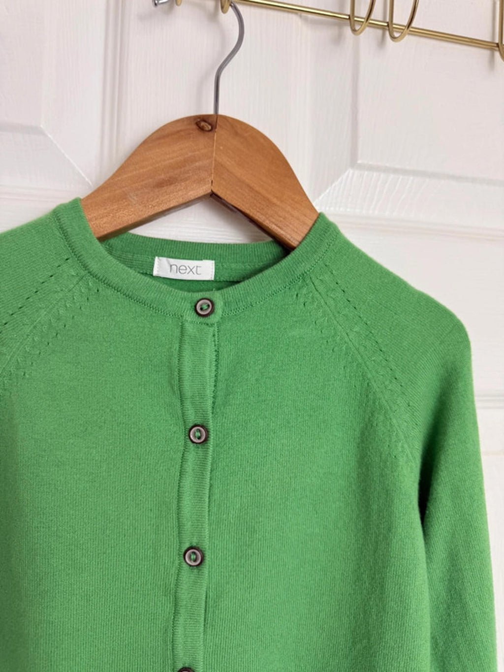 NEW Ex NXT Green Fine Knit Button Cardigan - Girls 5 Years - Back On The Shelves High Street Discount Outlet Online UK