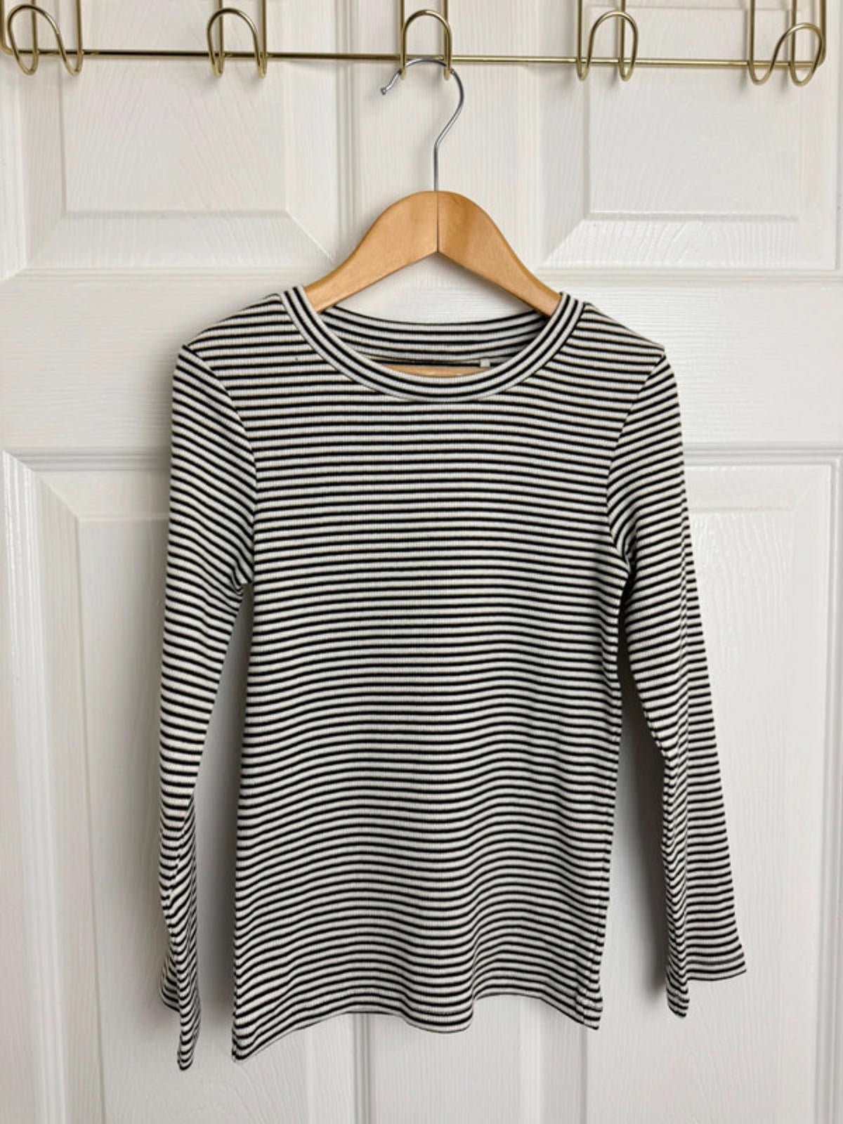 Ex Next Ribbed Striped Top | 6 Years | Gold Thread | BNWT - Back On The Shelves High Street Discount Outlet Online UK