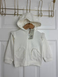 Lullaby Baby Cream Zip Eyelet Heart Detail Hoodie - Baby Girls 6 - 9 Months - Back On The Shelves High Street Discount Outlet Online UK