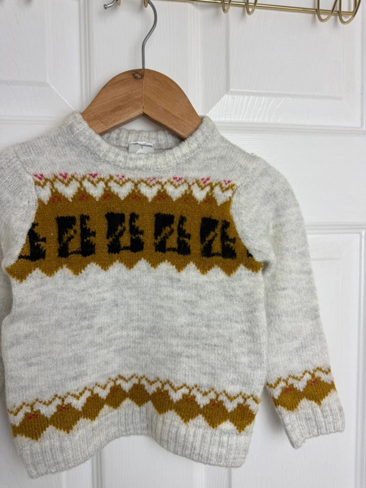 Palomino Kids Light Grey Fair Isle Knit Jumper - Unisex 18 - 24 Months - Back On The Shelves High Street Discount Outlet Online UK