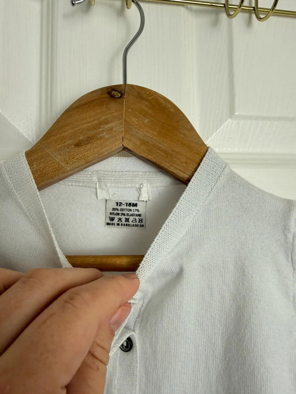 NEW Ex NXT White Fine Knit Button Cardigan - Girls 12 - 18 Months - Back On The Shelves High Street Discount Outlet Online UK