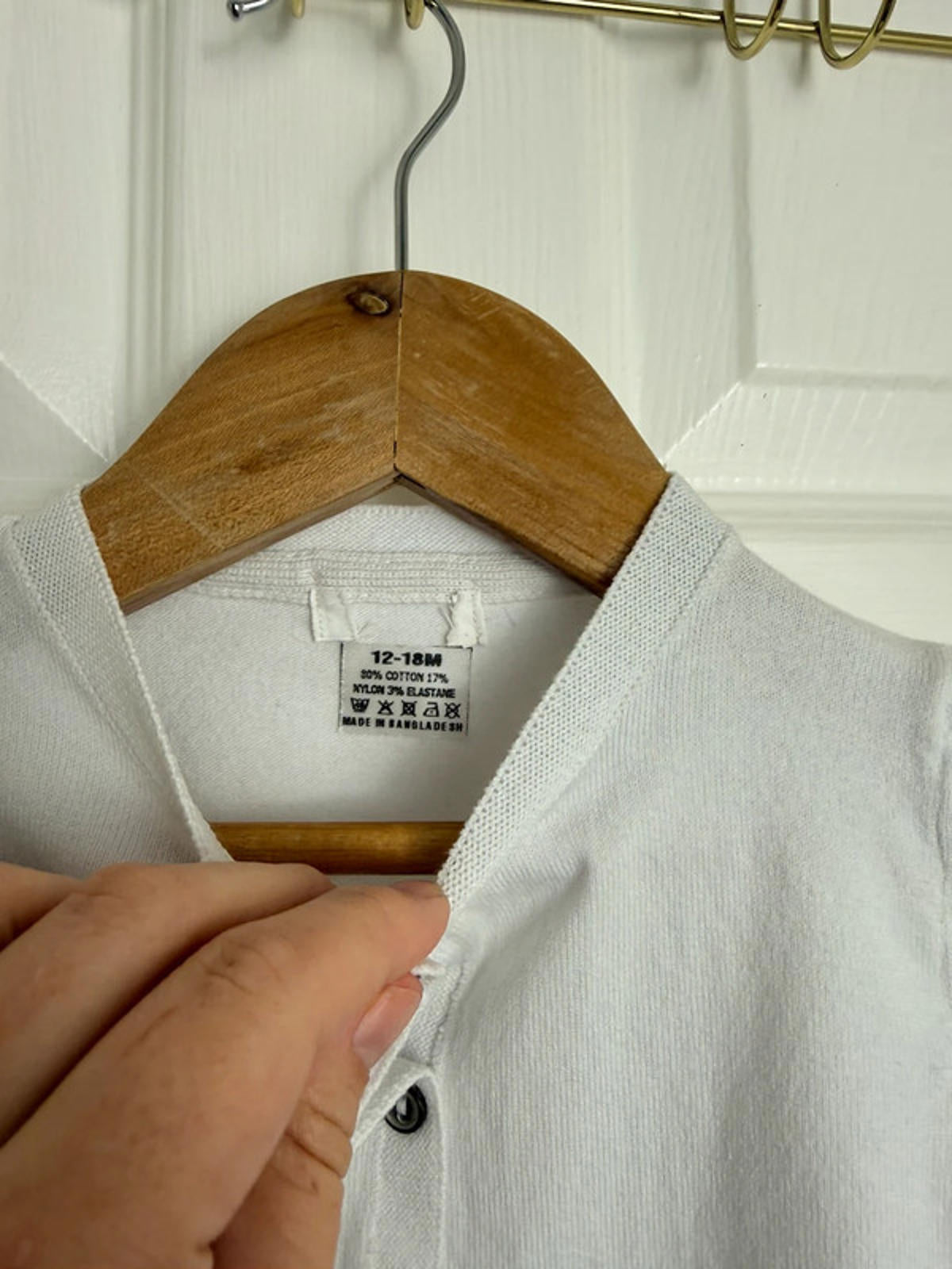 NEW Ex NXT White Fine Knit Button Cardigan - Girls 12 - 18 Months - Back On The Shelves High Street Discount Outlet Online UK