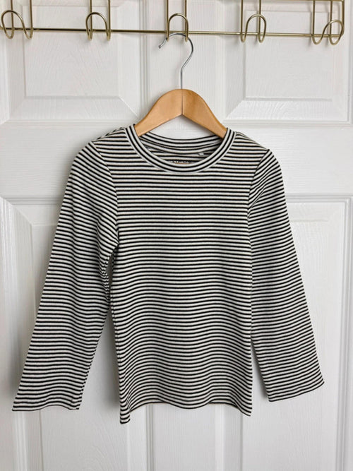 Ex Next Girls Ribbed Top | Age 4 Years | Stretchy Gold Thread Long Sleeve | New - Back On The Shelves High Street Discount Outlet Online UK