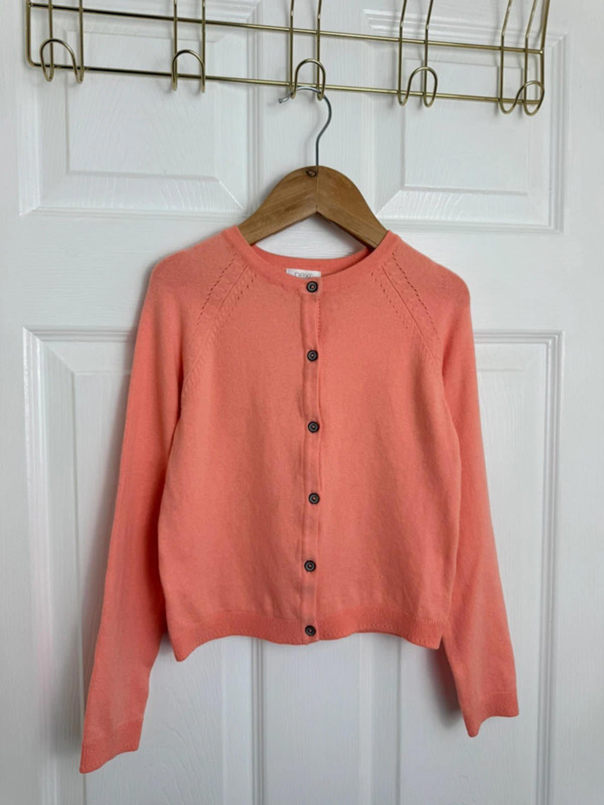NEW Ex NXT Orange Fine Knit Button Cardigan - Girls 6 Years - Back On The Shelves High Street Discount Outlet Online UK