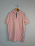 Pink Quarter Zip Ribbed Short Sleeve Top - Boys 2 - 11 Years - Back On The Shelves High Street Discount Outlet Online UK