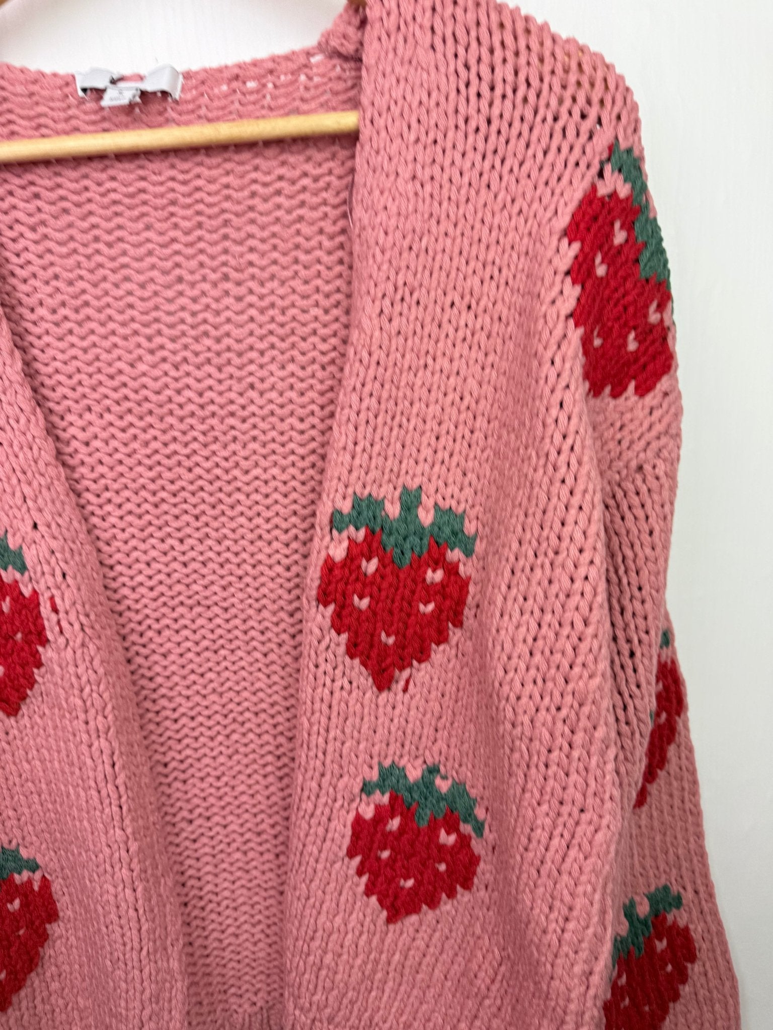 NEW Ex NXT Strawberry Chunky Knit Cardigan - Ladies XS - XXL - Back On The Shelves High Street Discount Outlet Online UK