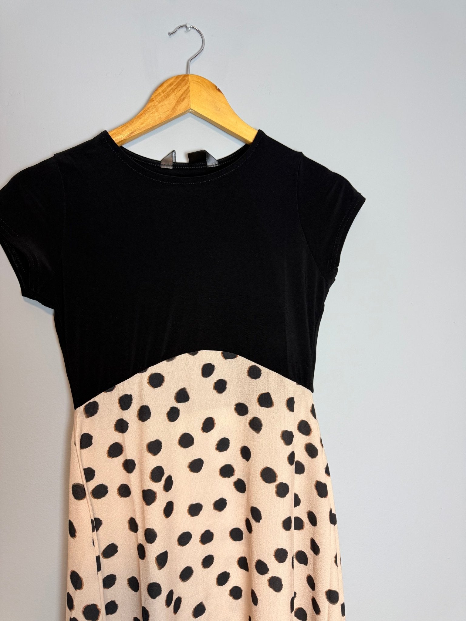 Ladies Petite Polka Dot Maxi Length Dress - Size 6 - 18 - Back On The Shelves High Street Discount Outlet Online UK