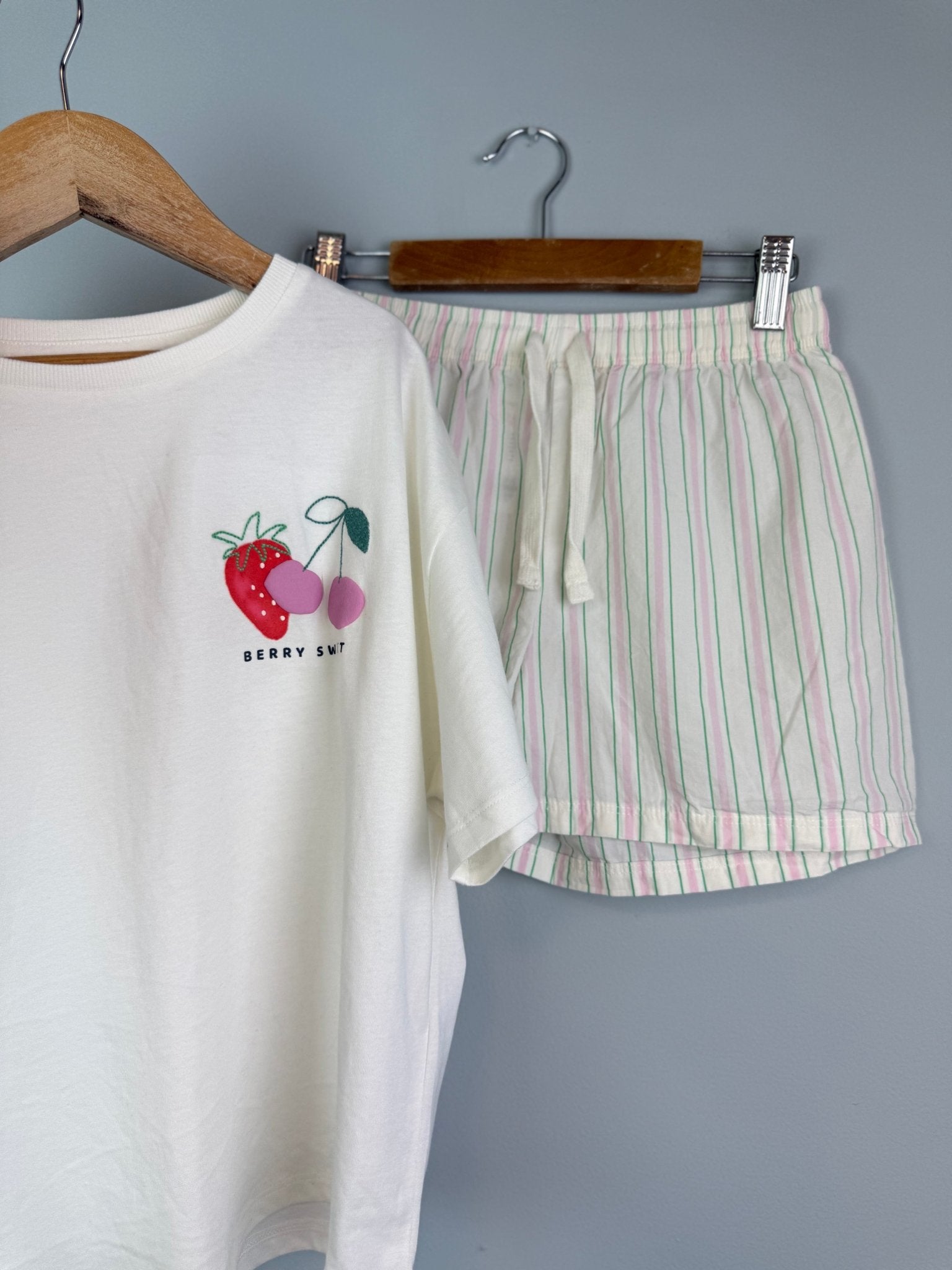 Berry Sweet Shortie Pyjama Set - Girls 9 - 15 Years - Back On The Shelves High Street Discount Outlet Online UK