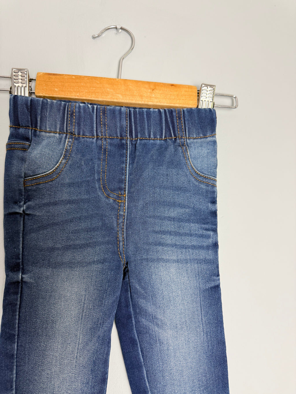 Kids Dark Mid Blue Jegging Jeans - Unisex 12 Months - 7 Years - Back On The Shelves High Street Discount Outlet Online UK