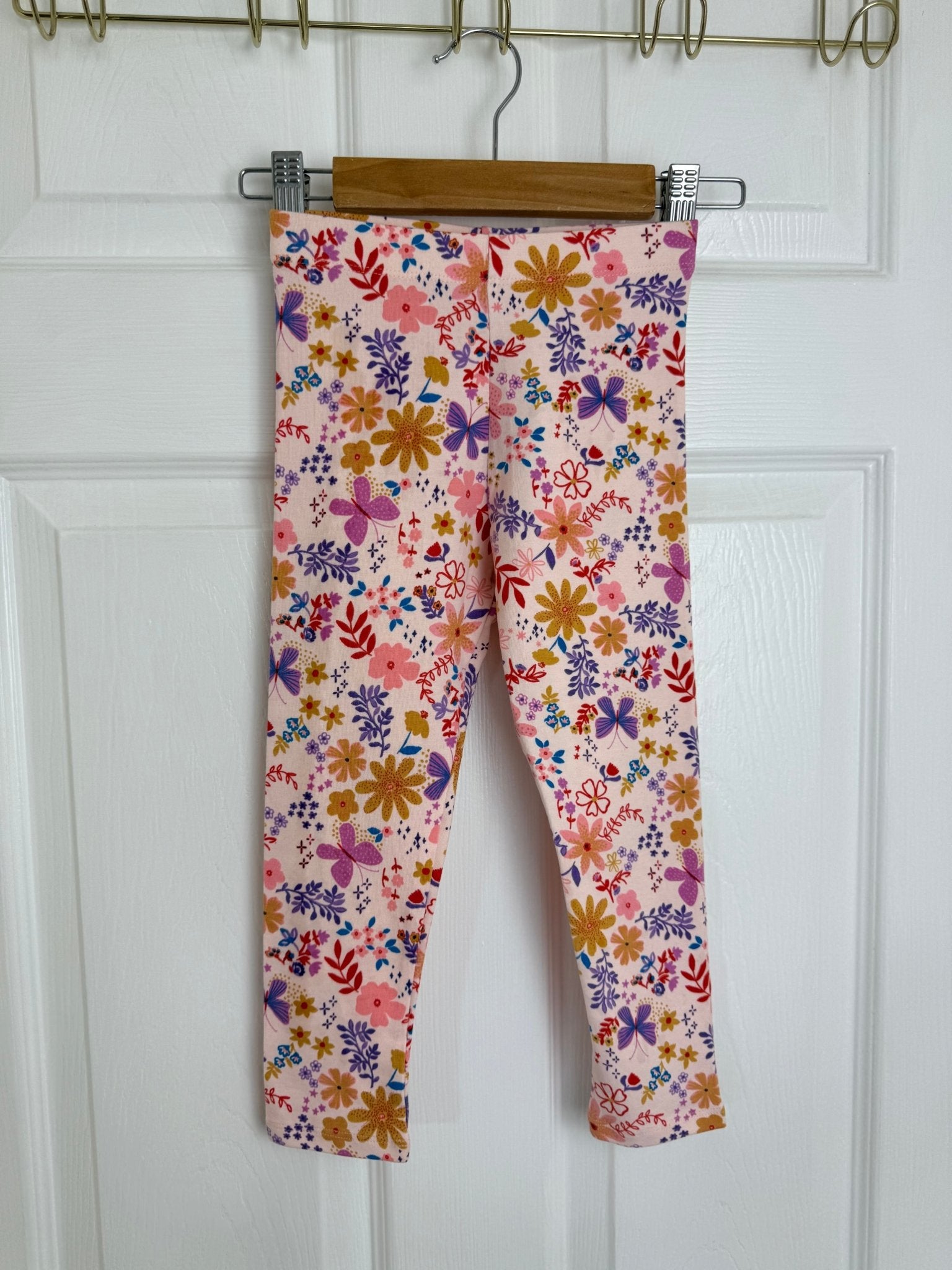 NEW NXT Pink Floral Butterfly Leggings - Girls 11 - 13 Years - Back On The Shelves High Street Discount Outlet Online UK